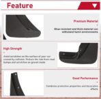 HECASA Heavy Duty Mud Flaps Guards Compatible with 2015-2023 Dodge Challenger Replacement for 82214141 82214142 Black Mud Guards Splash Molded Front & Rear 4Pcs - Image 5