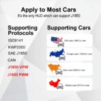 VJOYCAR V70 OBD2 Gauge Cluster HUD Heads Up Display, Car Computer OBD ii Scanner Speed Engine Coolant Temperature Fuel Consumption Digital Speedometer Mileage Overspeed Voltage Faulty Code Alarms - Image 2