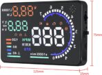 Majatou Car HUD, 5.5 Inches up Display Windshield Screen Display up Display for Car to Display a Huge Range of Car Statistics with OBDII or EUOBD Interface Plug () - Image 2
