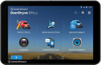 Rand McNally OverDryve 8 Pro II Truck GPS & Connected Tablet, Car Navigation with 8” Display, Built-in Satellite Radio, Fully Adjustable Dash Cam (Renewed) - Image 2