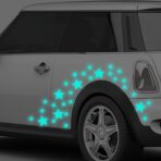 30pcs Star Vinyl Decal for Cars, High Intensity Reflective DIY Stickers for Window Bumper Mirror Laptop Decals Waterproof Night Safety Sign Car Stickers (Mint Green) - Image 7