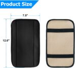 Car Armrest Storage Box Mat, Fiber Leather Car Center Console Cover, Car Armrest Seat Box Cover Accessories Interior Protection for Most Vehicle, SUV, Truck, Car (Black) - Image 2