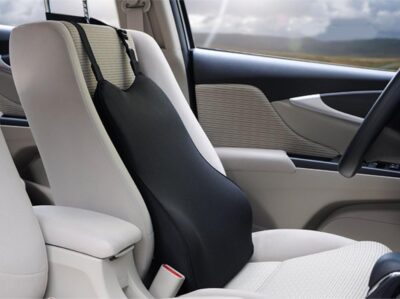 Tektrum Orthopedic Entire Back Support Full Lumbar Cushion for Car & Headrest Neck Pillow Kit - Ergonomic Thick 3D Design Fit Body Curve - Back, Neck Pain Relief, Improve Posture -Black (012011-A) - Image 5