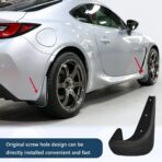 4PCS Car Mud Flaps, Mud Guard, No Drilling No Tape Mudflaps All Weather Protector Mudguards, Front and Rear Side Splash Guards Vehicle Sediment Protection Auto Accessories Universal for Cars - Image 6