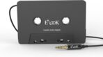 Elook Car Cassette Aux Adapter, 3.5mm Universal Audio Cable Tape Adapter for Car, Phone, MP3 ect. (Black)