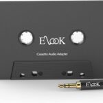 Elook Car Cassette Aux Adapter, 3.5mm Universal Audio Cable Tape Adapter for Car, Phone, MP3 ect. (Black)