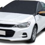 AstroAI Car Windshield Snow Cover, Windshield Cover for ice and Snow, Frost Windshield Cover for Ice, 2*Removal Side Mirror Protector, Windproof UV Sunshade Cover for Cars, SUVs, Vans