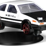 Car Dashboard Decorations – Drift & Turn Mini Car Model Ornament – Dynamic Interactive Automobile Decor for Enthusiasts Vehicle Interior Dashboard Drifting Decorations Accessories Gifts (White-AE86)