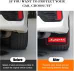 HZEL 4PCS Car Mud Flaps, Soft Flexible Sports Vehicle Splash Guard Mudflap with Hardwares, Bendable Automotive Exterior Mud Guard Dirty Fenders Replacement, Universal for Most Vehicles (7.87 x 9.06'') - Image 5