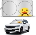 Universal Fit Car Windshield Shade,Car Windshield Sun Shade with Double-Sided Fabric,Foldable Sunshade Windshield 33"*64.5"