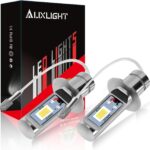 AUXLIGHT H3 LED Fog Light DRL Bulbs, 3000 Lumens Extremely Bright Bulbs Replacement for Cars, Trucks, 6000K Xenon White