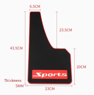 Universal Car Mud Flaps Rubber Mudguard Splash Guards Rubber Mudguard for Universal Sports Mud Flaps Guards Splash Front Or Rear Guards (Sports) - Image 4