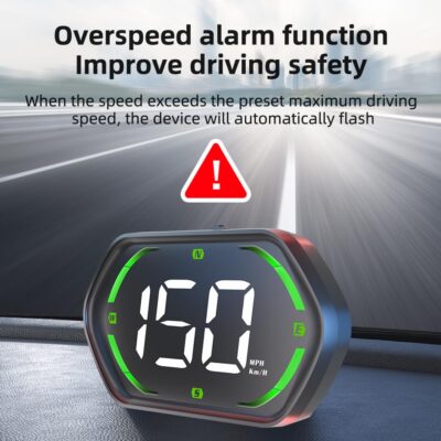 Universal GPS Speedometer HUD for Cars - 2025 New Head Up Display with MPH/KMH, Overspeed Alarm, Fatigue Alert, Large LED Font, Plug & Play USB, Auto Brightness - Fits All Vehicles (Green) - Image 4
