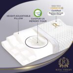 Royal Therapy Memory Foam Pillow, Queen Neck Pain Relief, Contour Cervical Pillow, for Neck and Shoulder Pain, Side, Back and Stomach Sleeper, 24x14x5 inches - Image 8