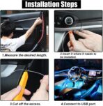 EL Wire Interior Car LED Strip Lights, USB Car Neon Light Strip with Sewing Edge, 16FT Neon Light 5V with Fuse Protection, Electroluminescent Car Indoor Decorations (Blue) - Image 6
