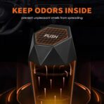 HOTOR Car Trash Can with Lid - 1 Pack, Mini Essential Car Accessories for Interior, Leakproof Car Garbage Can with 15 Attached Trash Bags, Multipurpose Car Organizers and Storage,Black - Image 4