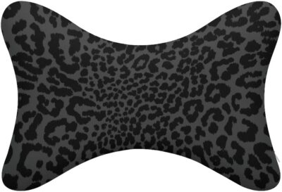 Car Neck Pillow for Neck Pain Relief for Dark Gray Black Leopard Cheetah Print for Men Women Adults Kids Travel Outdoor Office - Image 2