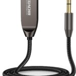 Bluetooth 5.4 Car Aux Adapter, Handsfree Calls, Wireless Music Streaming for Car Home Stereo Speakers Audio System