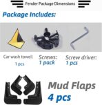 Car Mudguard Mud Flaps for 2026 Cadillac CT5 2020-2025 Molded Custom Front and Rear Mudflaps Splash Guards Fender Flares Kit 4-PC Auto Accessories,Send 1 Car Wash Towel,Ct5 - Image 6