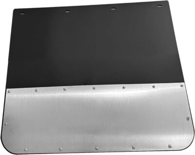 Pair Universal Mud Flaps w/Stainless Steel Plates for Semi-Truck Trailer Truck, 24x24 Splash Guard with Heavy Duty Mud Flap Weights Bottom Chrome for Peterbilt Kenworth Volvo (24in x 24in) - Image 7