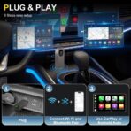 2 in 1 Wireless CarPlay Adapter, Android Auto Plug&Play CarPlay Dongle Converts Wired to Wireless with USB&USB-C/Type-C, Fast Auto-Connect, Stable Control & No Delay, for iOS 10+/Android 11+ - Image 4