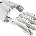 NewYall Chrome Front Rear Left Right Exterior Door Handle and Side Mirror Caps Covers Set for Chevy Equinox 2010-2017 GMC Terrain 2011-2017