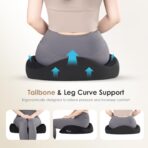 FLORICH Lumbar Support Pillow and Car Seat Cushion, Ergonomic Back Support Pillow and Seat Chair Cushion for Office Chair Memory Foam Lumbar Support and Car Seat Cushion for Car Seat Driver - Black - Image 7