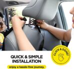 lebogner Back Seat Cover For Kids + 3 Pocket Storage Organizer, 2 Pack X-Large Waterproof Kick Mats Backseat Protector, Car Seat Back Protectors For Vehicles To Protect From Dirt, Mud & Scratches - Image 6