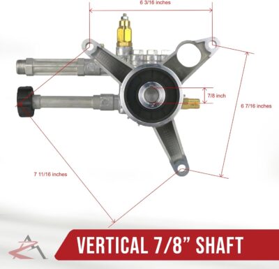 The ROP Shop | OEM | AR 2600 PSI 2.2 GPM 7/8" Shaft Power Pressure Washer Water Pump compatible for Troy-Bilt 020415 020415-0 - Image 3