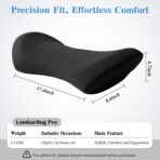 Lumbar Support Pillow for Office Chair and Car - Ergonomic Memory Foam Back Support Cushion for Automotive Seat, Desk Chair, and Recliner (Black) - Image 5