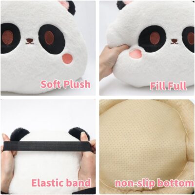 3Pcs Cartoon Car Seat Cushion Lumbar Support Pillow and Neck Pillow, Cute Car Seat Pillow Headrest Pillow Back Support for Driving Fatigue Relief,for Office Chair Truck SUV (Rabbit Sets) - Image 6