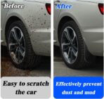 4PCS Car Mud Flaps, Mud Guard, Fender Guard, Splash Guard, Front & Rear Side Mud Guard, Wheel & Tire Splash Guards, Fender Against Sewage, Mud, Dust, Snow, No Drilling Mudguards Universal for Most Car - Image 6