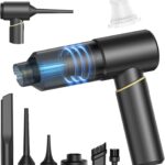 BSRCO Car Vacuum Portable Cordless – 30Min Runtime, 15KPa Suction Handheld Vacuum Cordless 4-in-1, 1.25Lbs Lightweight, 75dB Quiet, USB-C Fast Charging, Washable HEPA Filter for Car, Home & Pet Hair