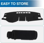 KUST Black Dash Cover Mat for Toyota RAV4 2019-2025 Left Hand Driving Non-Slip Dashboard Cover Interior for RAV4 Accessories Custom Fit Dash Mat Sunshade Windshield Glare - Image 7