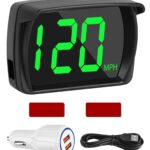 Universal GPS Speedometer HUD Display for Car, Real-Time MPH Digital Speed, MPH Warning Car GPS Overspeed Alarm Speedometer with LED Large Font Display+USB Cable Plug for Truck Motor SUV All Vehicles