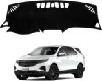 Dash Cover Mat Compatible with Chevy Equinox 2018-2024 (Without HUD) Car Interior Dashboard Cover Mat Nonslip Dashmat Sunshade Glare UV Rays Protector Accessories Custom Fit