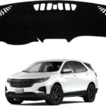 Dash Cover Mat Compatible with Chevy Equinox 2018-2024 (Without HUD) Car Interior Dashboard Cover Mat Nonslip Dashmat Sunshade Glare UV Rays Protector Accessories Custom Fit