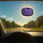The Glare Patch - The Original Miniature Static Cling Window Shade. Pack of 2! Sun Shade for Your Side Window and Light Glare