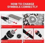 2Pcs 8MM 12V-24V LED Indicator Light with 180 Changeable Symbols, IP67 Waterproof, Pre-Wired Customizable Pilot Dash Directional Warning Lights for Car Truck Boat Marine RV Off-Road(Red) - Image 6