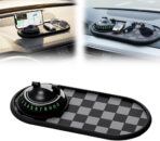Mobile Phone Bracket Anti-Slip Mat, Car Anti Slip Mat Phone Holder for Dashboard, Multifunction Car Dashboard Mat with Temporary Parking Number for Phones, Sunglasses and Keys Gadget (Black Gray)
