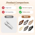 Flat Hair Clips for Women, Flat Claw Clips & Duckbill Hair Clips for Thick or Thin Hair, No-Slip Grip Hair Styling Accessories for Daily Use (Multicolor-C) - Image 4