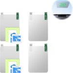 4 Pack Head Up Display Reflective Projection Film, 4.7" x 3.5" Universal Car HUD Display Windscreen Protective Screen, Clear Electrostatic Film Apply to 3-5 inch HUD & Head Up Display Devices