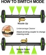 Undercarriage Pressure Washer Attachment 16 Inch Power Washer Water Broom with 4 Nozzles Dual-Function Pressure Washer Undercarriage Cleaner With 3 Pieces Extension Wand 4000 PSI - Image 5