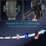 Topsolar Phone Mount for Truck Phone Holder for Truck - Heavy Duty Super Suction Cup, Mobile Device Holder Dashboard Window 16.9 inch Long Arm & Stable, iPhone & Samsung Compatible, Semi Trucker - Image 3