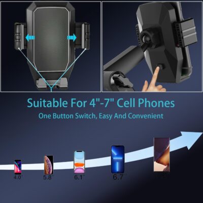 Topsolar Phone Mount for Truck Phone Holder for Truck - Heavy Duty Super Suction Cup, Mobile Device Holder Dashboard Window 16.9 inch Long Arm & Stable, iPhone & Samsung Compatible, Semi Trucker - Image 3