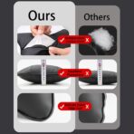 Car Pillow for Car Neck Pillow for Driving Seat Leather Neck Support Soft Cushion Back Support Head-Rests for Vehicle Sleeping with Elastic Adjustment Strap 2PCS (Neck, Red) - Image 6