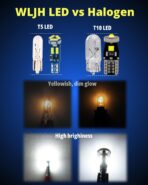 WLJH 40 Pack 194 168 T10 T5 LED Bulbs With Sockets, Non Polarity, Dimmable, For Dash Cluster Dome Map Door Trunk Parking License Plate Lights,300 LM Interior & Exterior Replacement, Bright White - Image 4