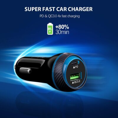 Type C Super Fast Charger Car 45W, [PD/PPS+QC] Dual Fast Charging Car Cigarette Lighter Adapter Compatible with Samsung S25/S24/S23, iPhone 16/15 Pro Max, Pixel 9 – 4FT Type C Cord - Image 4