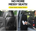 lebogner Back Seat Cover for Kids, 2 Pack X-Large Waterproof Kick Mats Backseat Protector, Durable Car Seat Back Protectors for Vehicles to Protect from Dirt, Mud & Scratches, Fits Most SUVs and Vans - Image 3