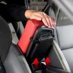 Center Console Cover for Car, Microfiber Leather Car Arm Rest Cover with 2 Cup Holders, Universal Car Accessories Interior, Black - Image 3